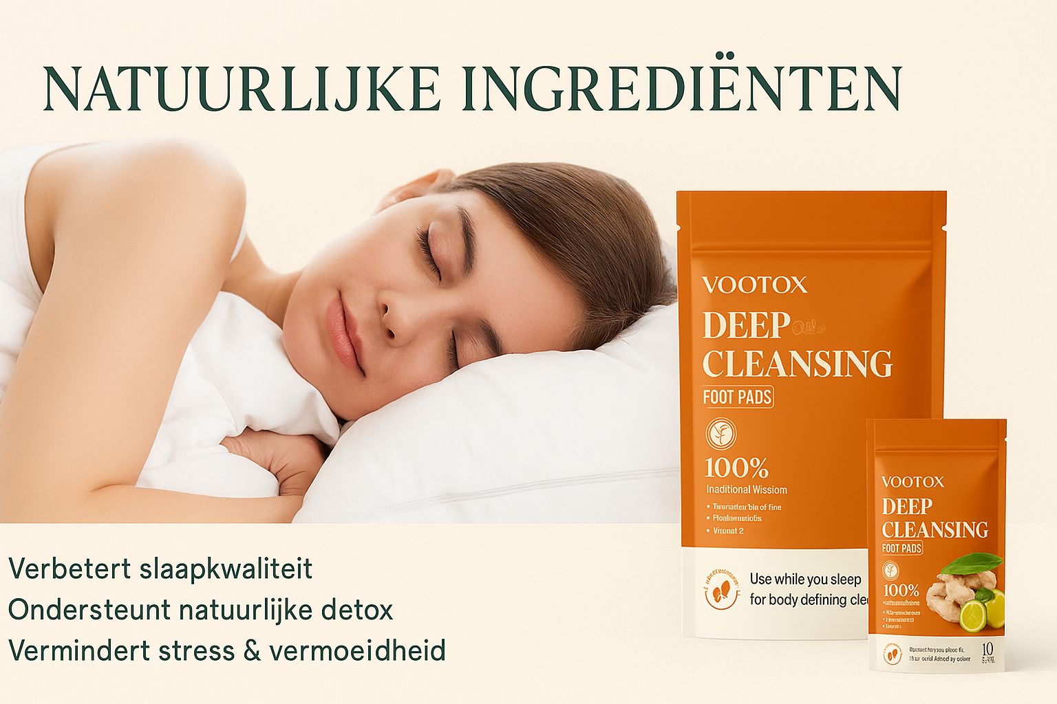 Vootox™ Gember pads  | Pure Balance Ontgiftende Voetpleisters